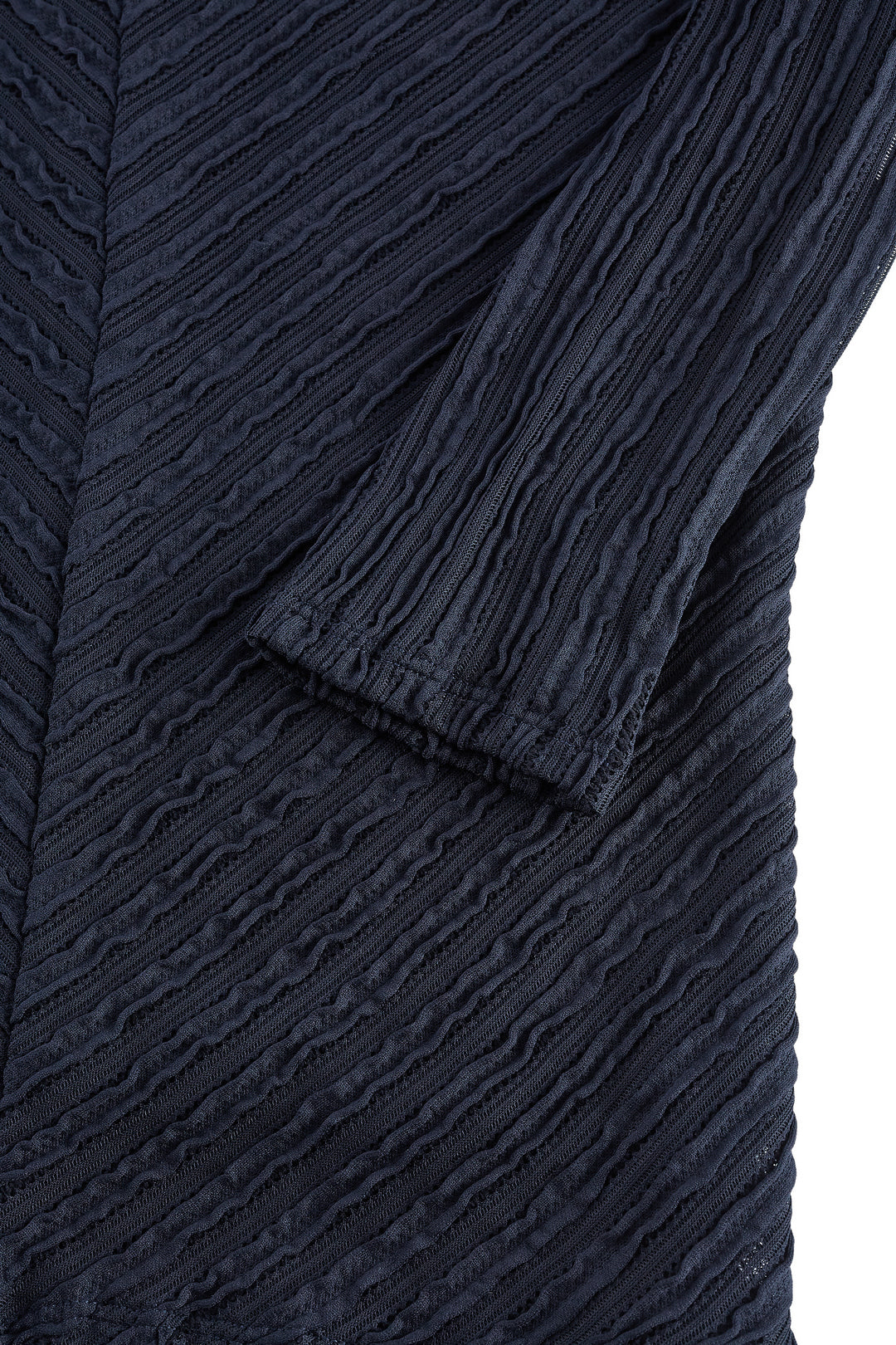 圓領長袖切駁衫