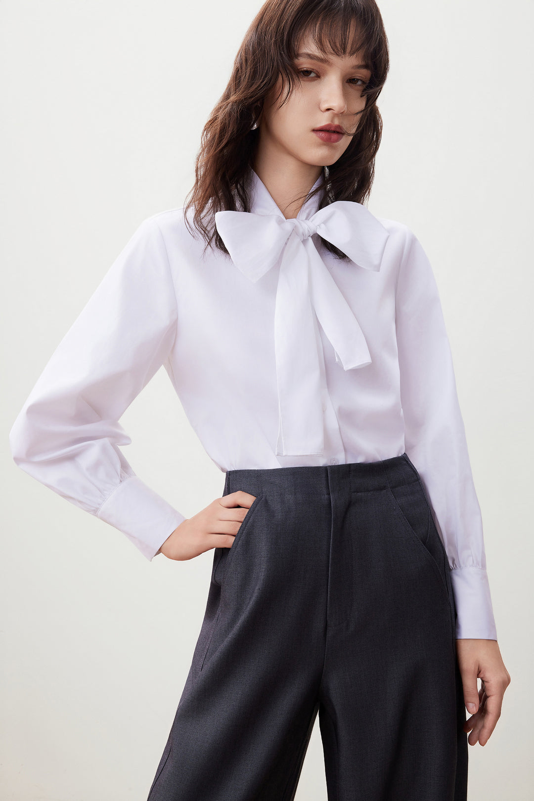 G2000 WOMAN-easy-care-round-neck-short-sleeve-blouse-56243091-White