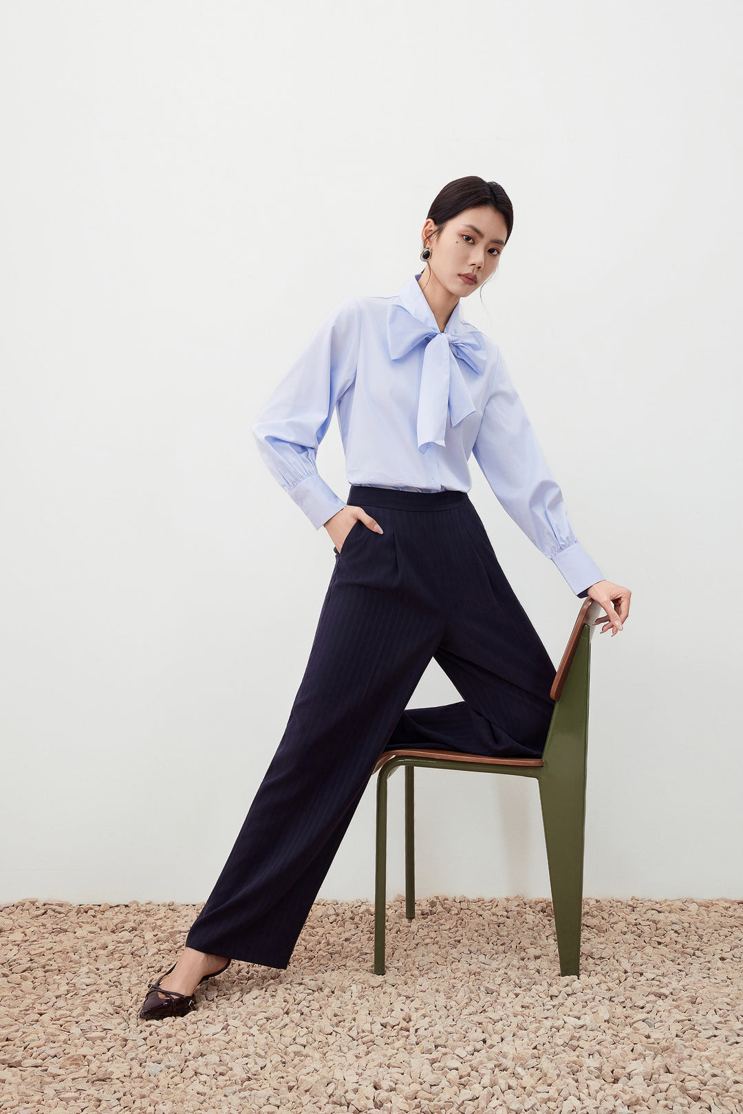 G2000 WOMAN-easy-care-round-neck-short-sleeve-blouse-56243091-Blue