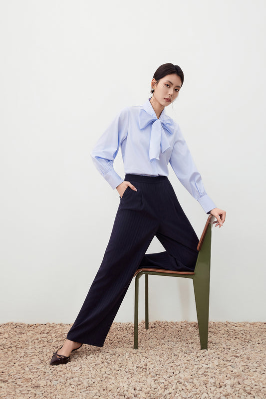 G2000 WOMAN-easy-care-round-neck-short-sleeve-blouse-56243091-Blue