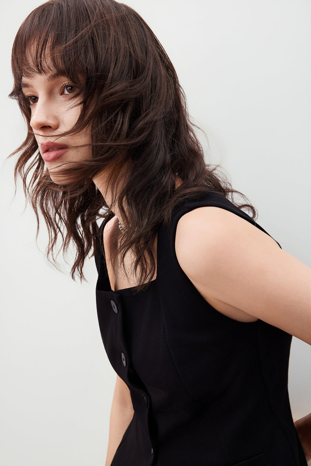 Square Neck Sleeveless Blouse