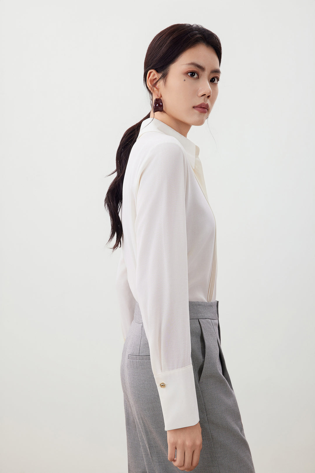 Crepe 恤衫領襯衫