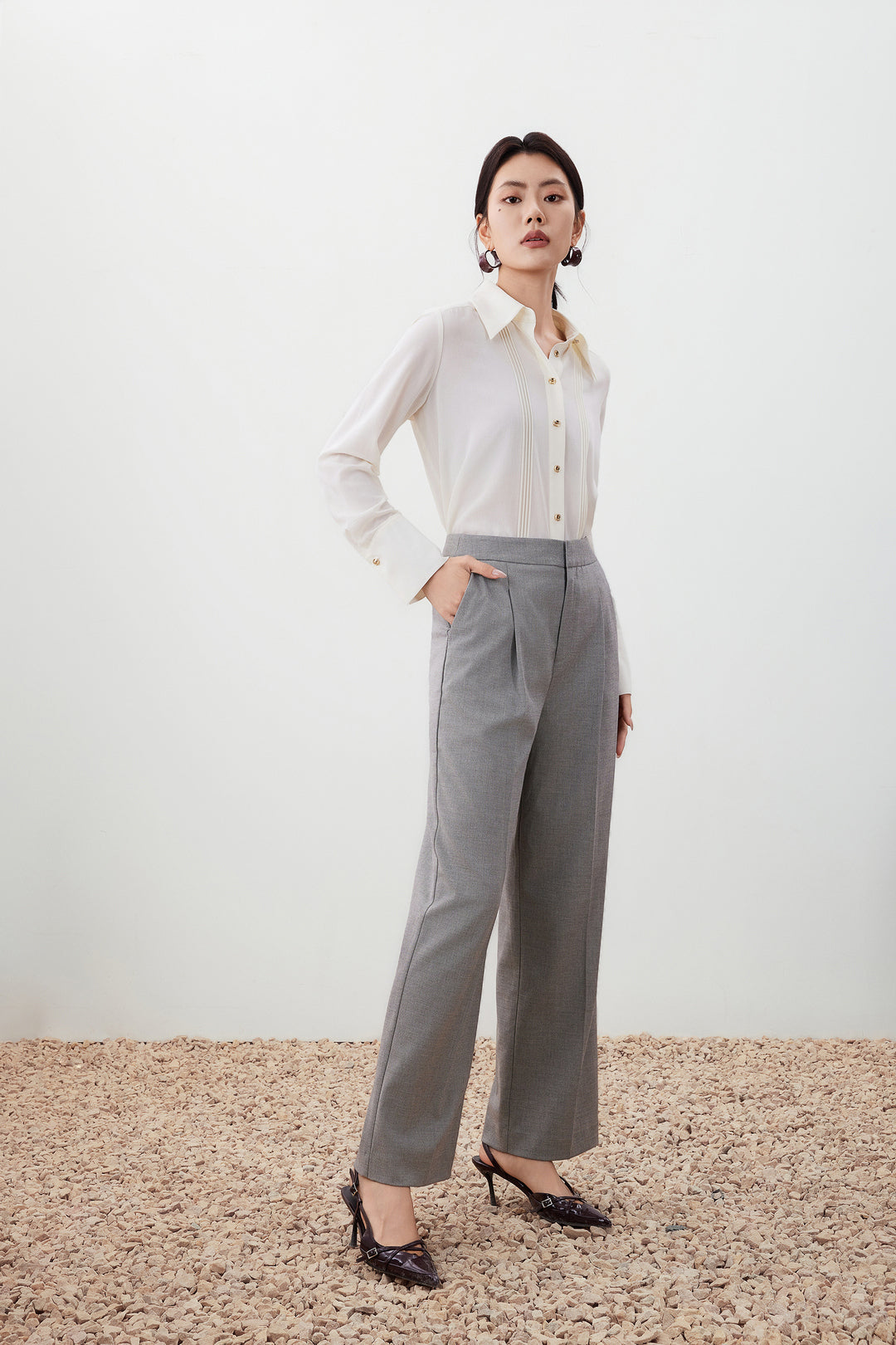 Crepe 恤衫領襯衫