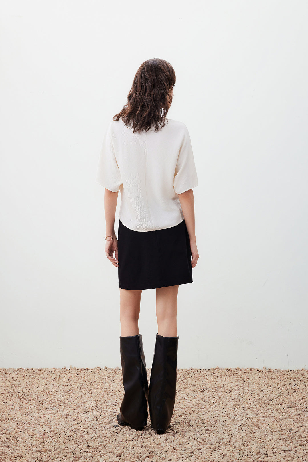 Textured V-Neck Blouse