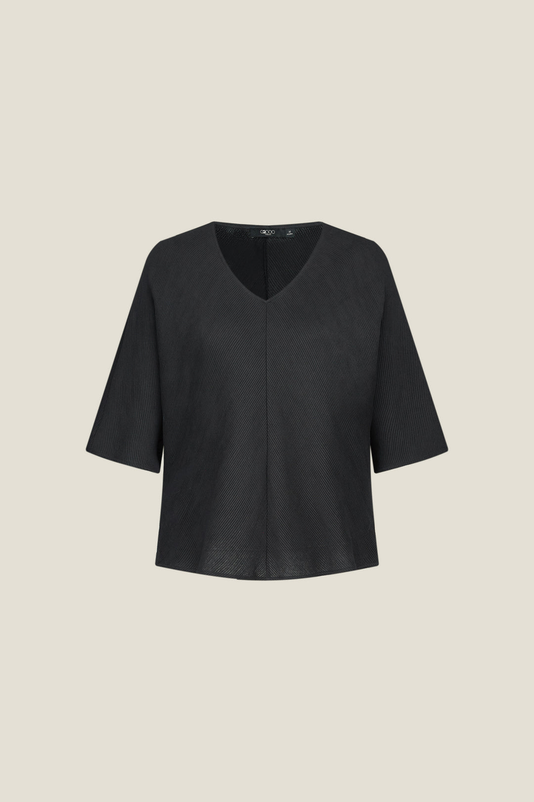 G2000 WOMAN-v-neck-cap-sleeve-short-sleeve-blouse-56246450-Black