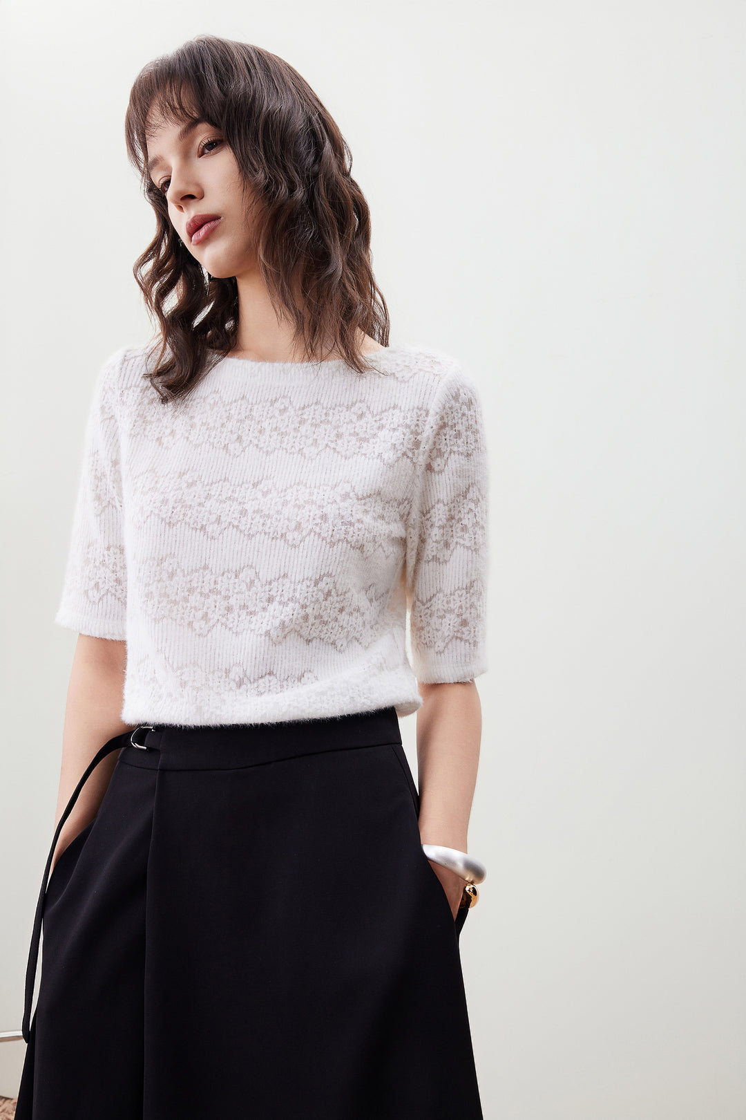 船領中袖切駁衫