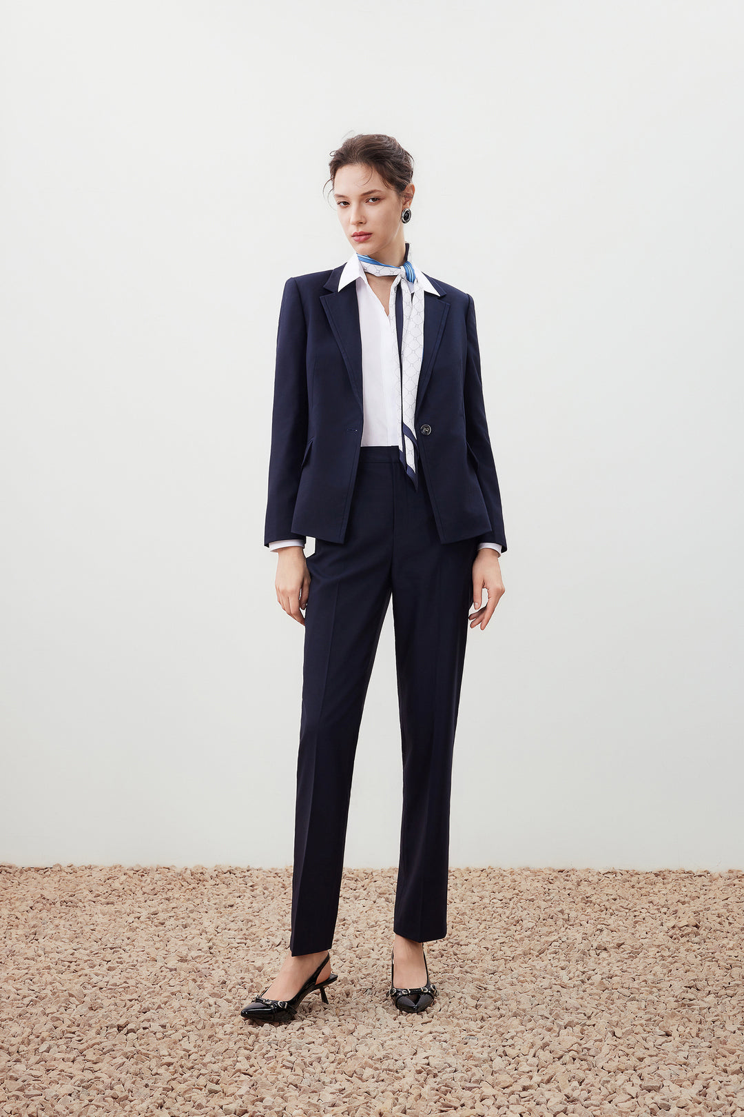 G2000 WOMAN-wool-collection-anti-static-suit-pants-56251003-Blue