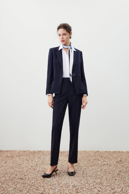 G2000 WOMAN-wool-collection-anti-static-suit-pants-56251003-Blue