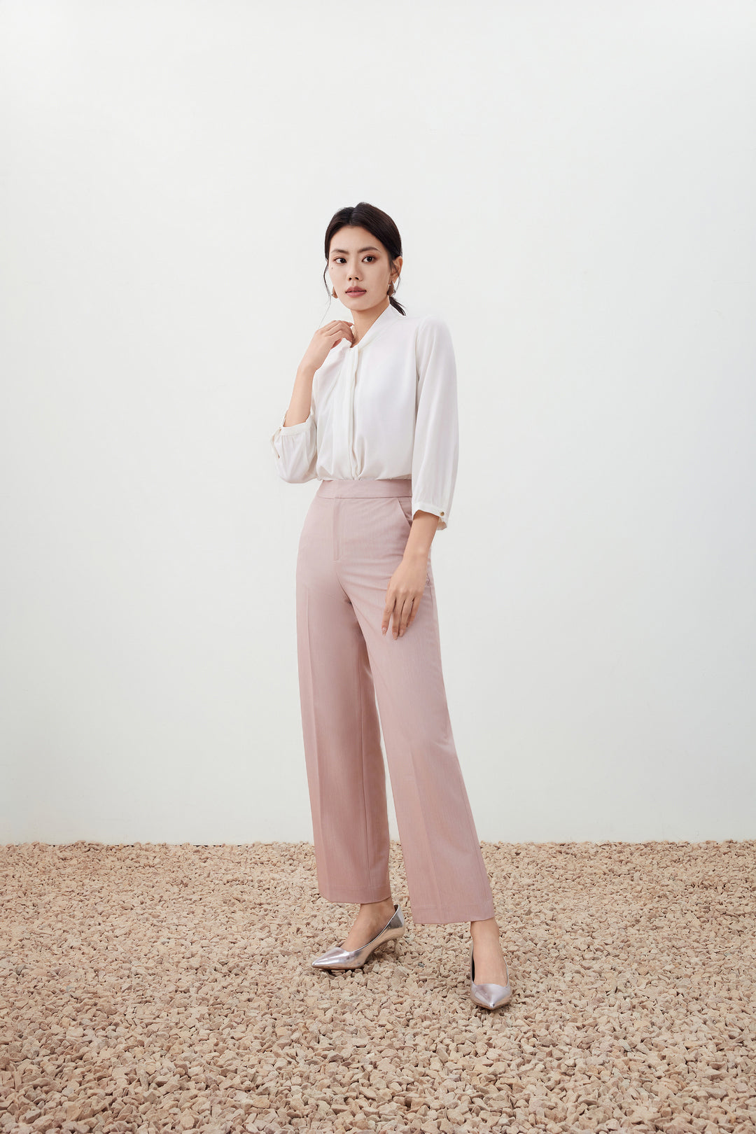 G2000 WOMAN-relaxed-straight-leg-suit-pants-56252223-Pink