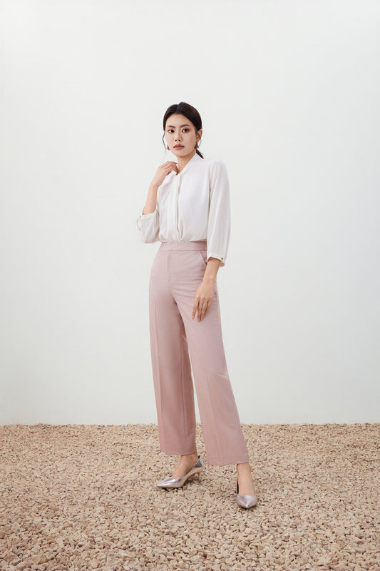 G2000 WOMAN-relaxed-straight-leg-suit-pants-56252223-Pink