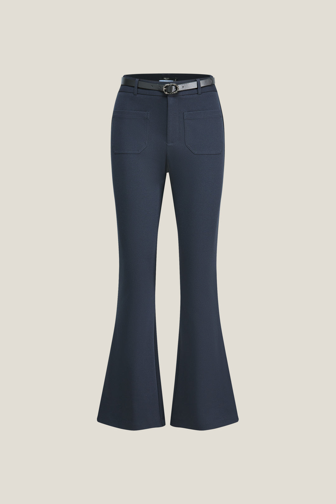 G2000 WOMAN-flare-casual-pants-with-belt-56261022-Blue