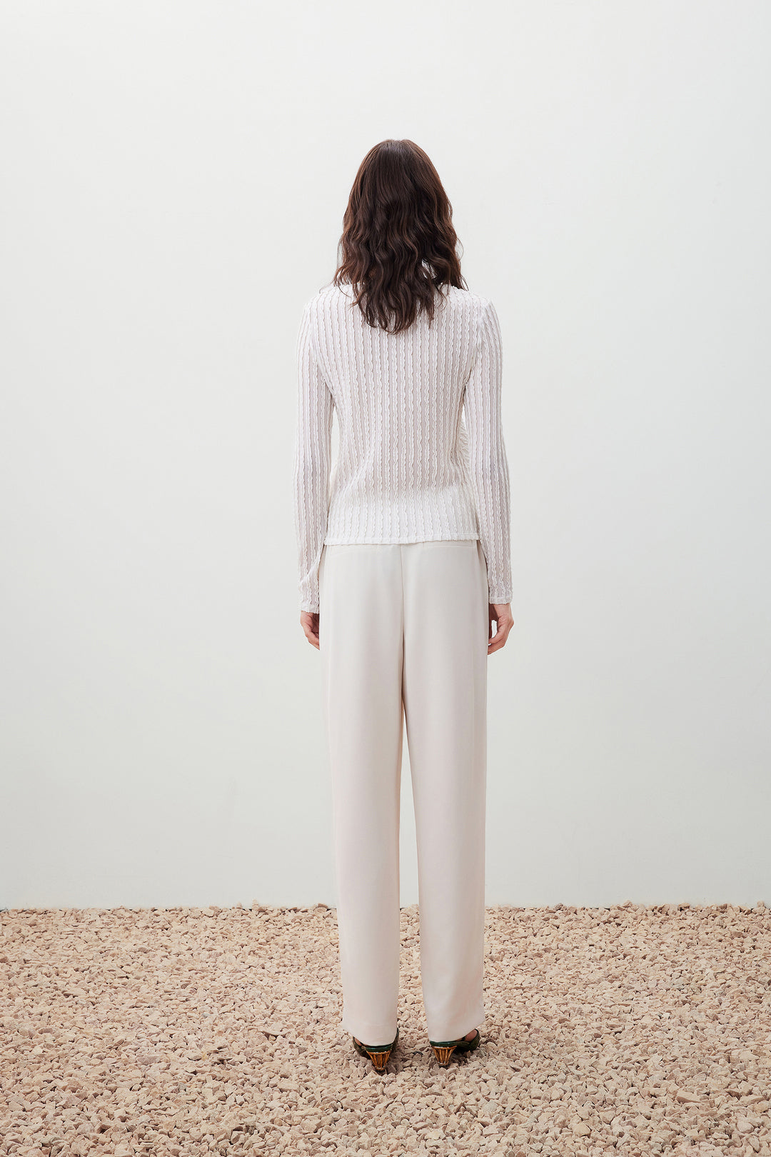 舒適直腳剪裁休閒長褲