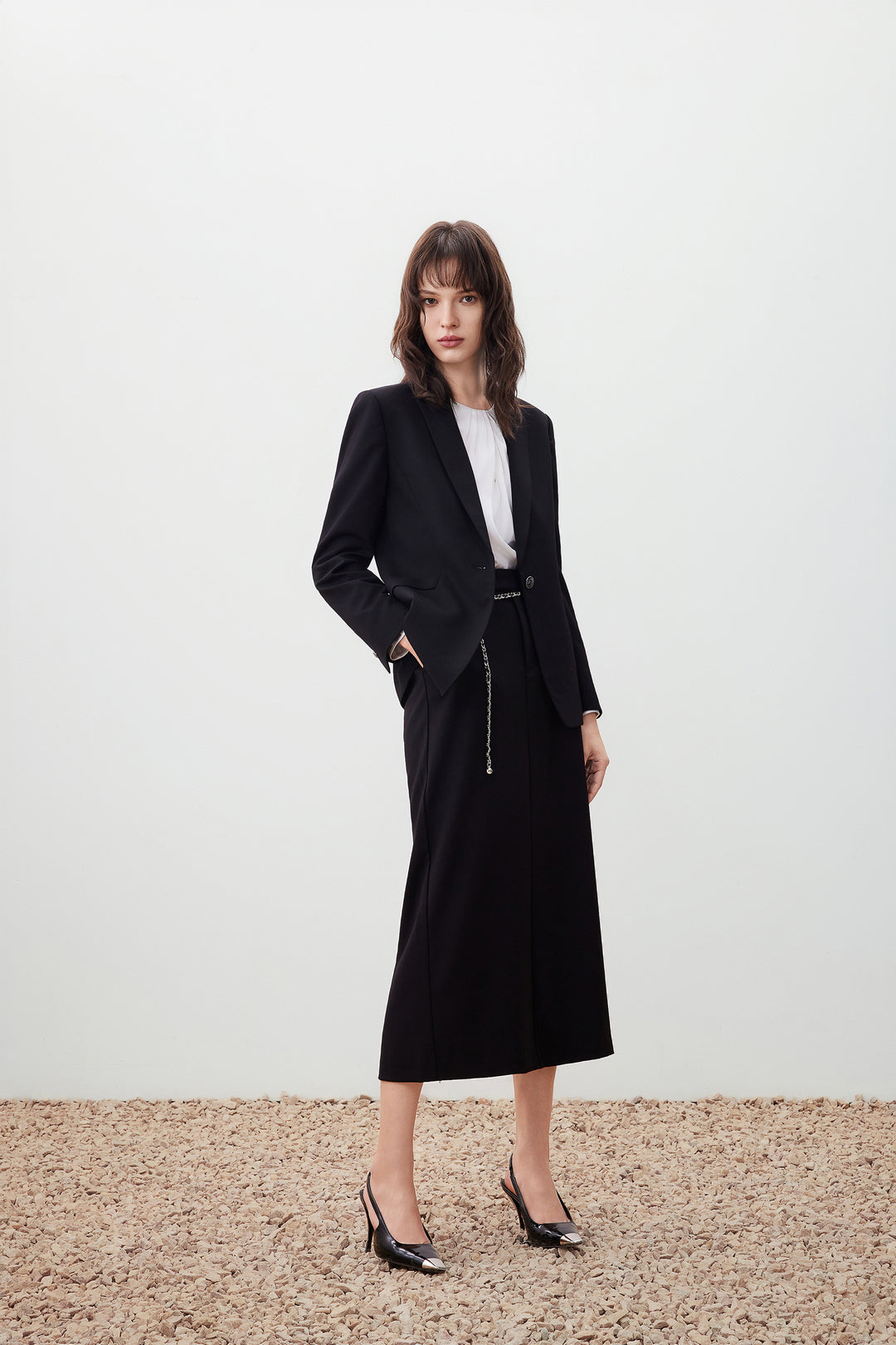 H字型半身裙(配鏈條腰帶)