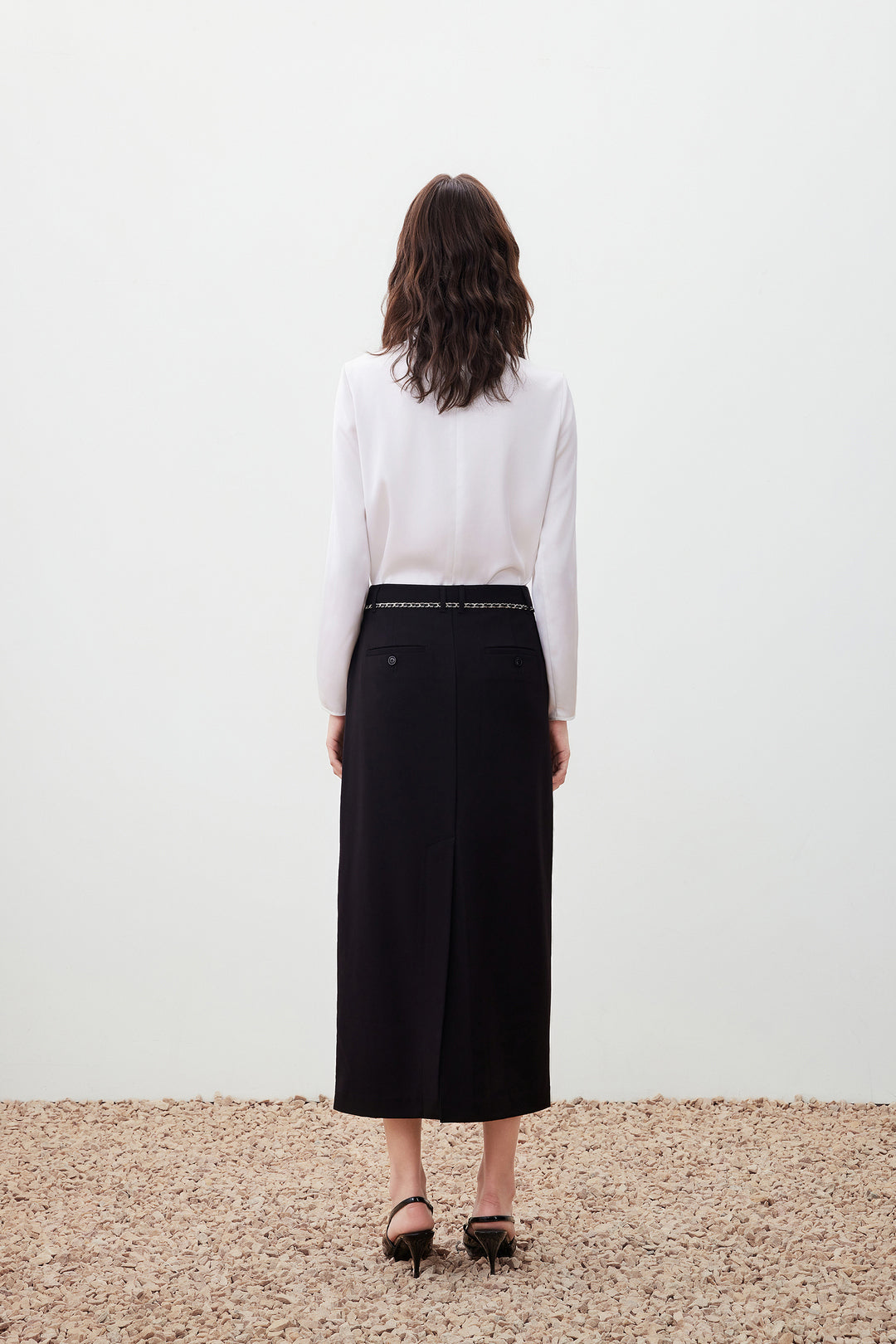 H字型半身裙(配鏈條腰帶)