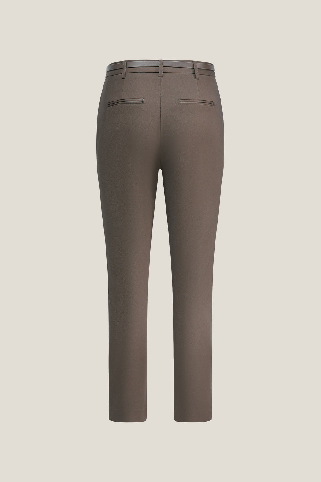 修身休閒長褲(配腰帶)