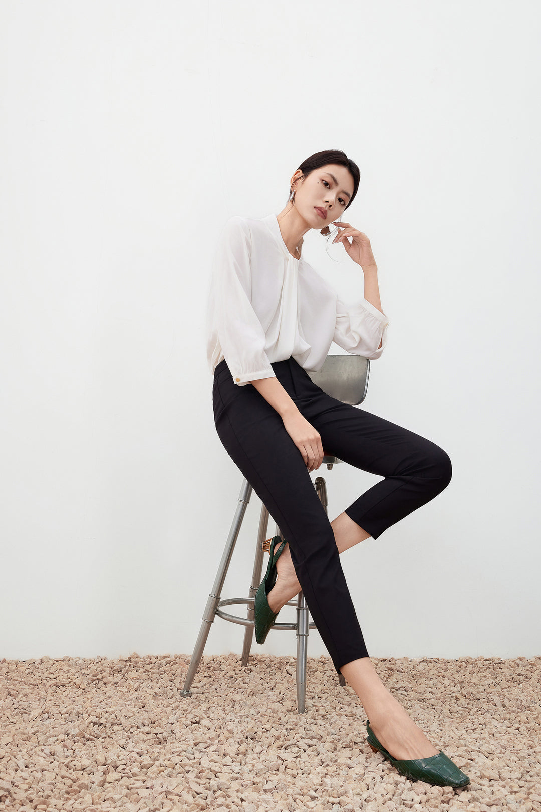 G2000 WOMAN-skinny-casual-pants-with-belt-56263128-Black