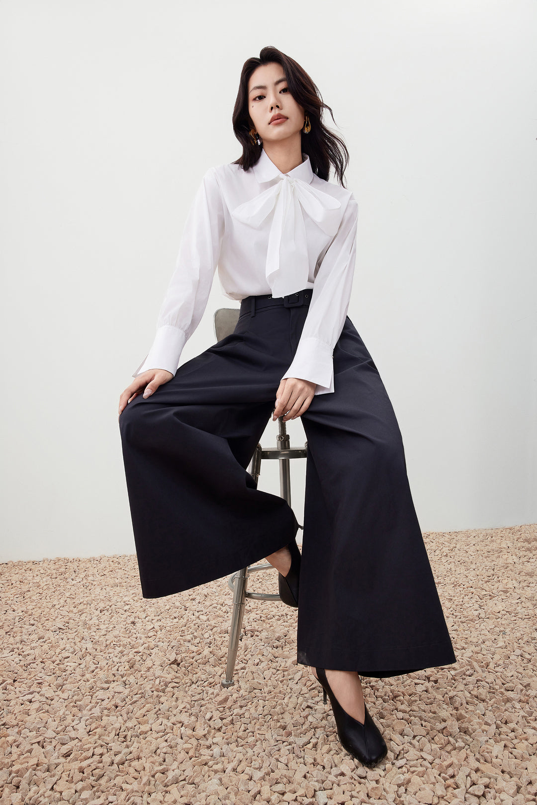 G2000 WOMAN-palazzo-wide-leg-casual-pants-with-belt-56263157-Blue