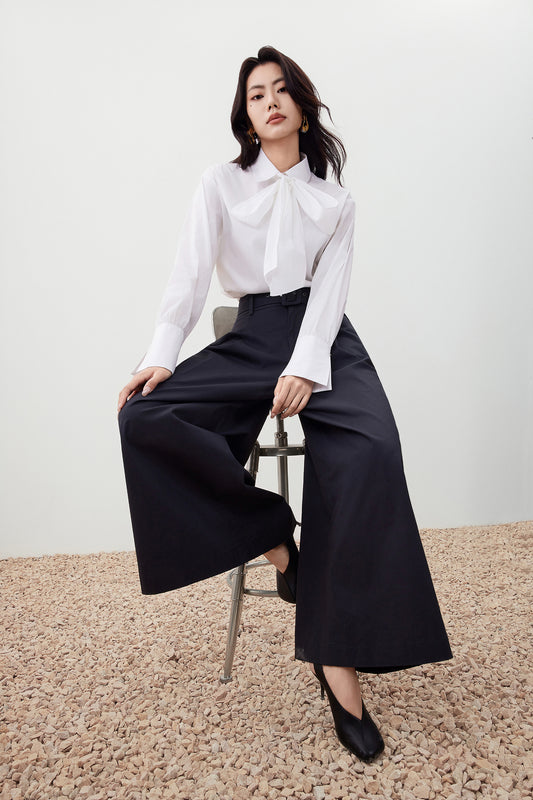 G2000 WOMAN-palazzo-wide-leg-casual-pants-with-belt-56263157-Blue