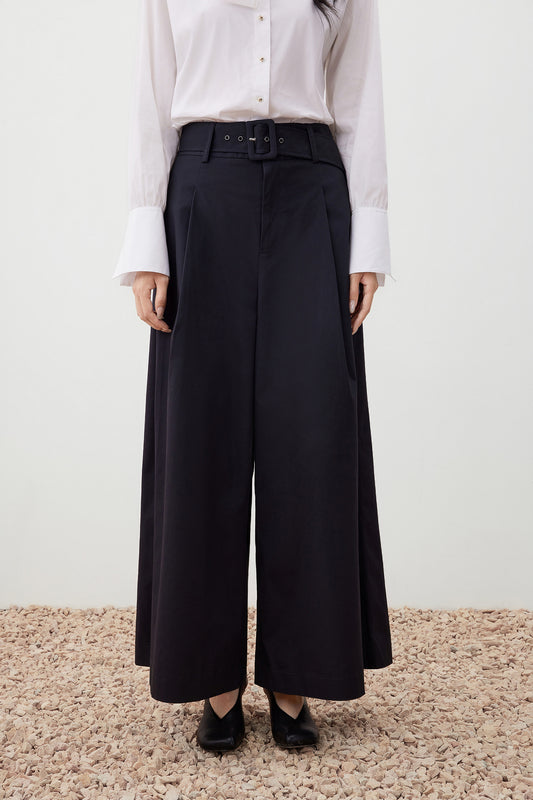 Palazzo Wide Leg Casual Pants With Belt