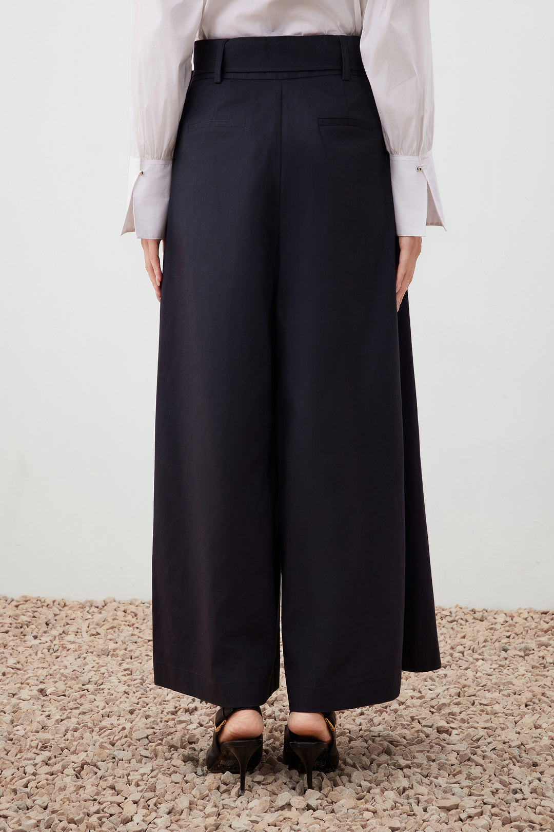 Palazzo Wide Leg Casual Pants With Belt