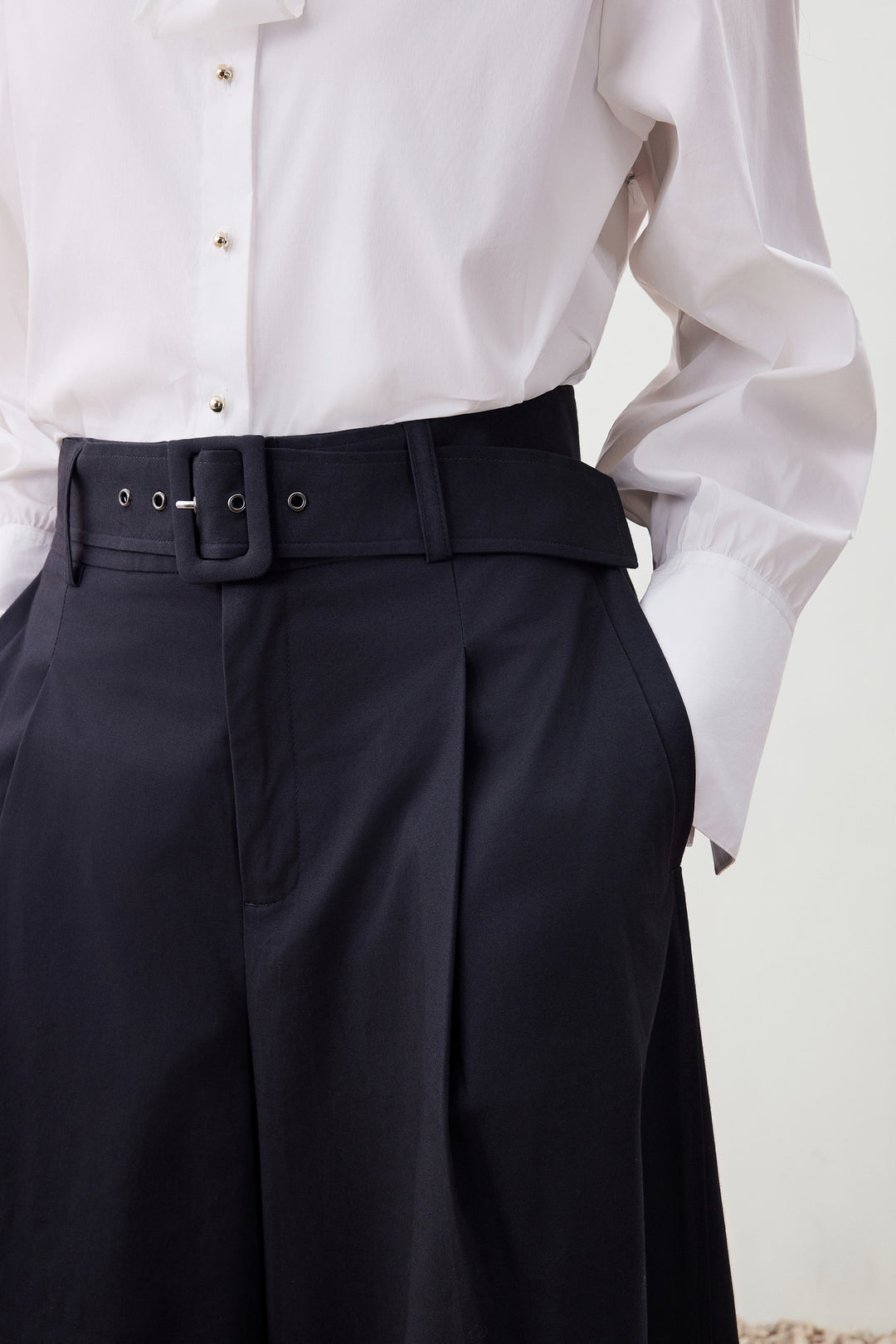 Palazzo Wide Leg Casual Pants With Belt