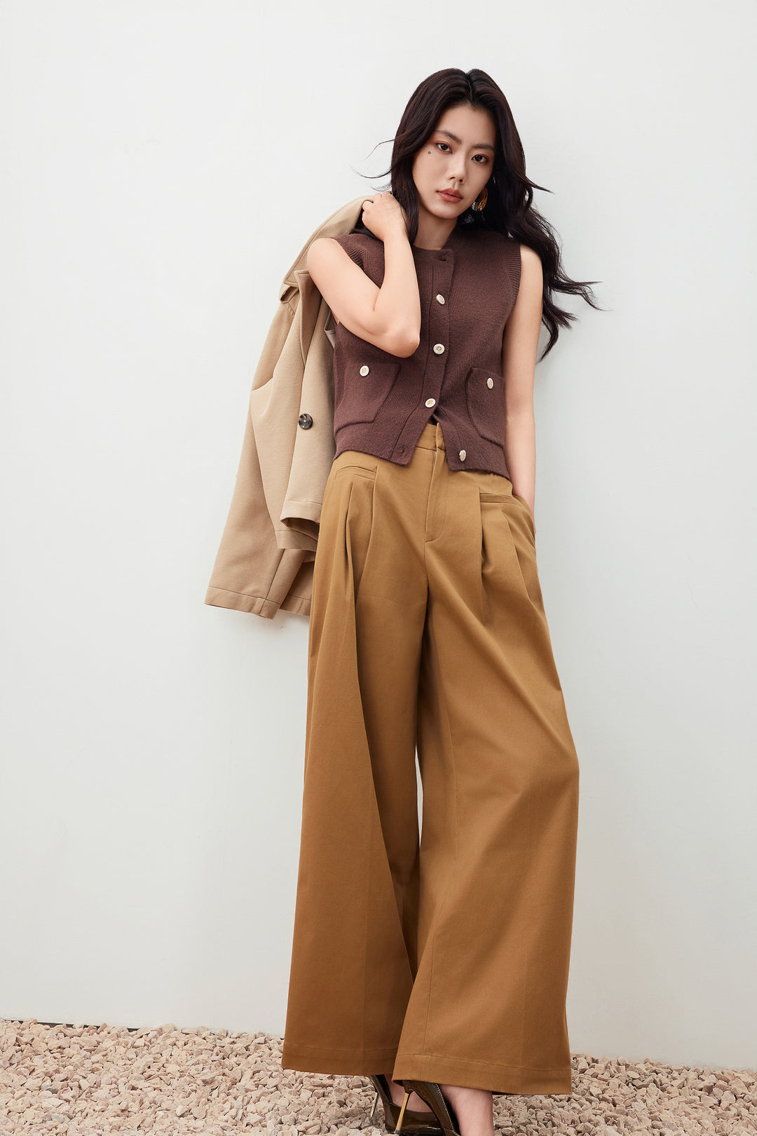 G2000 WOMAN-wide-leg-casual-pants-56263187-Beige