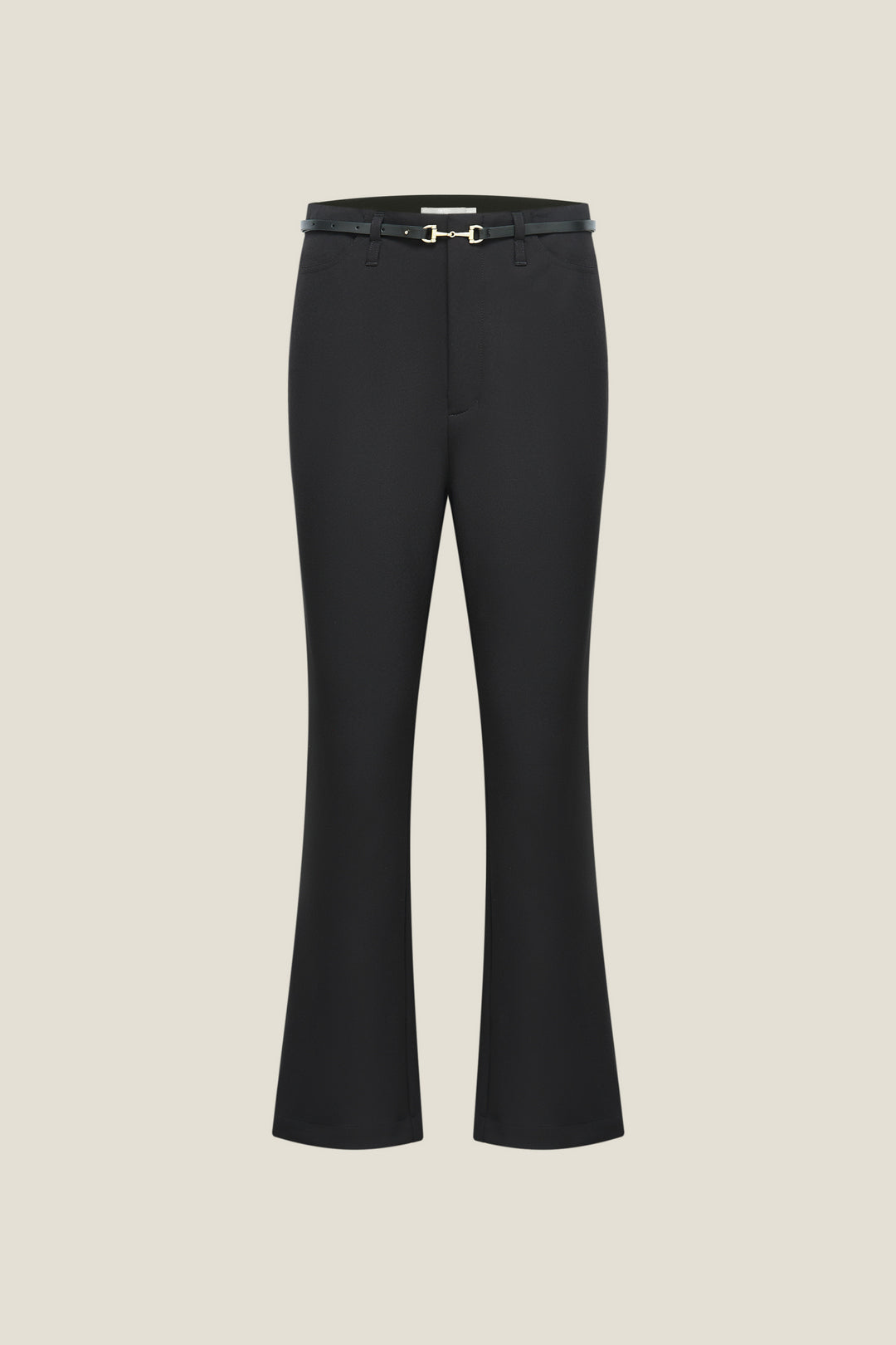G2000 WOMAN-slim-boot-casual-pants-with-belt-56269014-Black
