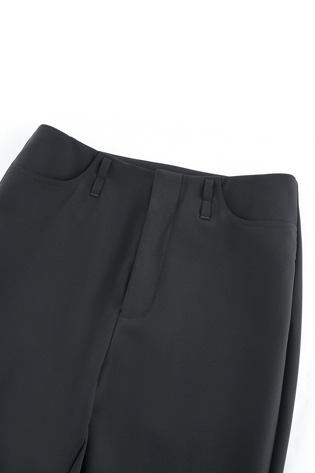 修身喇叭休閒長褲(配腰帶)