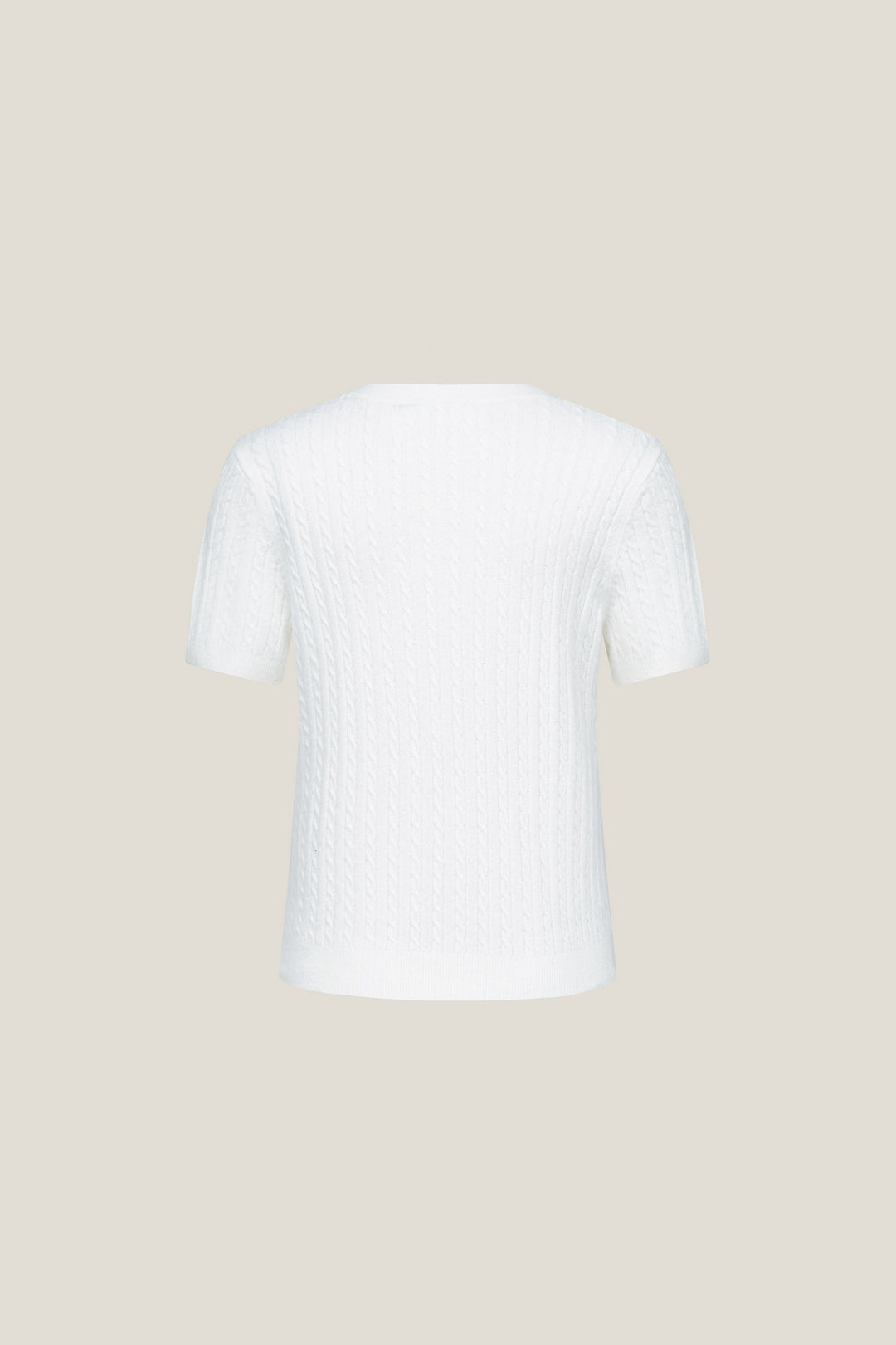 圓領短袖針織毛衣