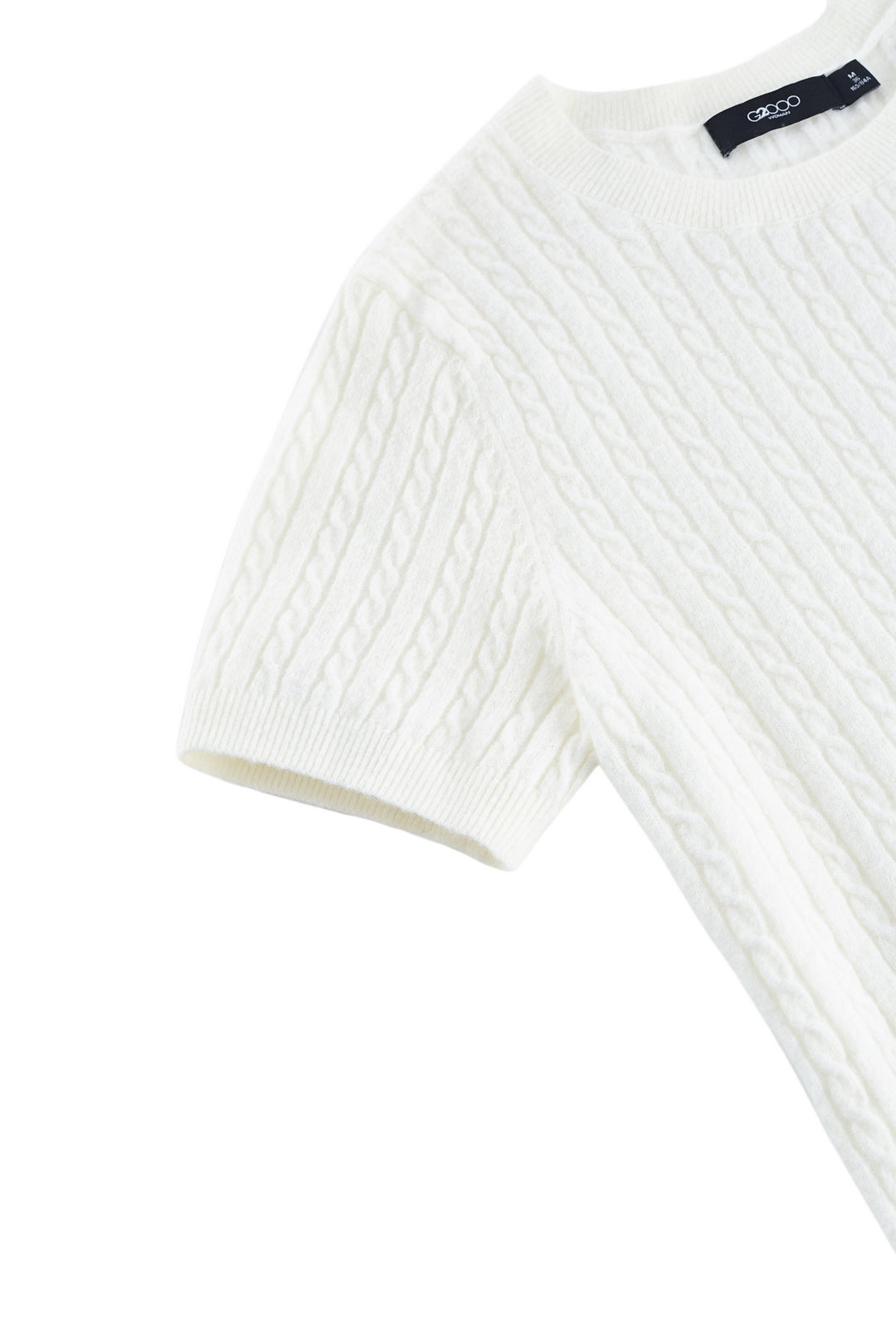 圓領短袖針織毛衣