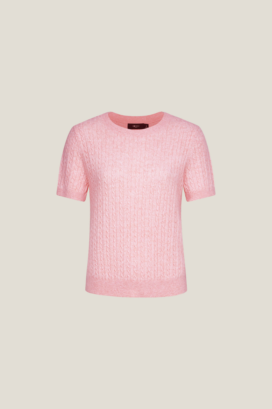 G2000 WOMAN-round-neck-short-sleeve-knit-sweater-56275021-Pink