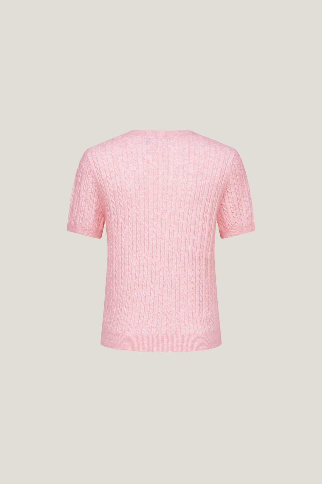 圓領短袖針織毛衣