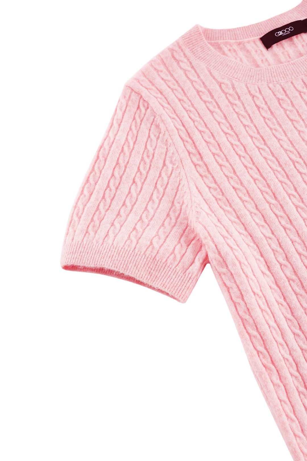 圓領短袖針織毛衣