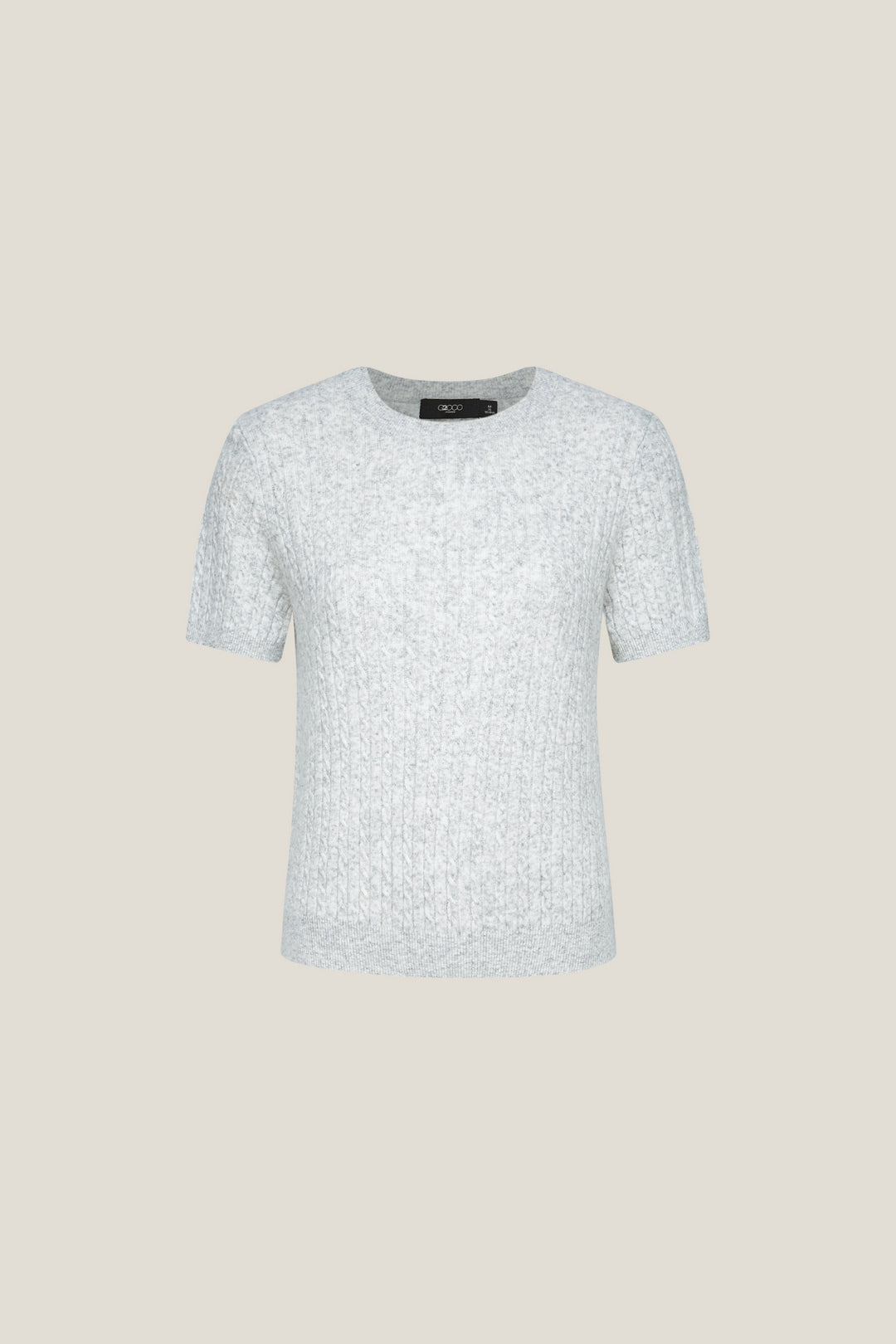 G2000 WOMAN-round-neck-short-sleeve-knit-sweater-56275021-Grey