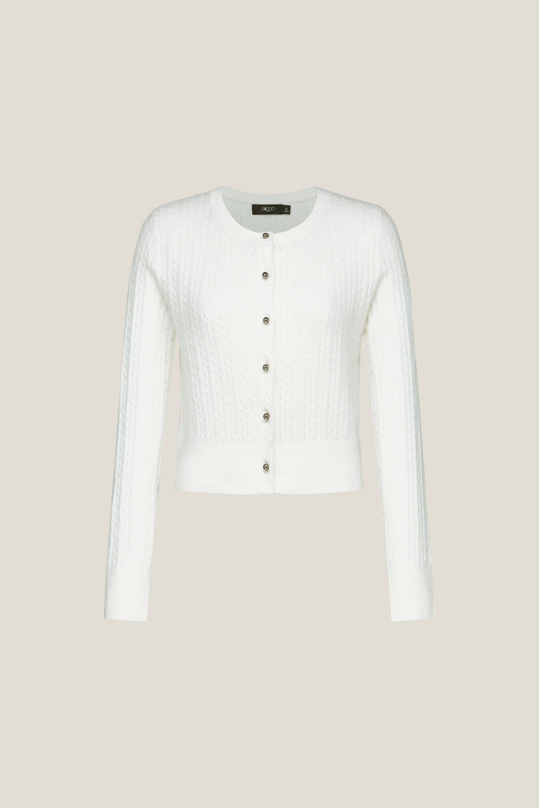 G2000 WOMAN-round-neck-long-sleeve-cardigan-56275311-White