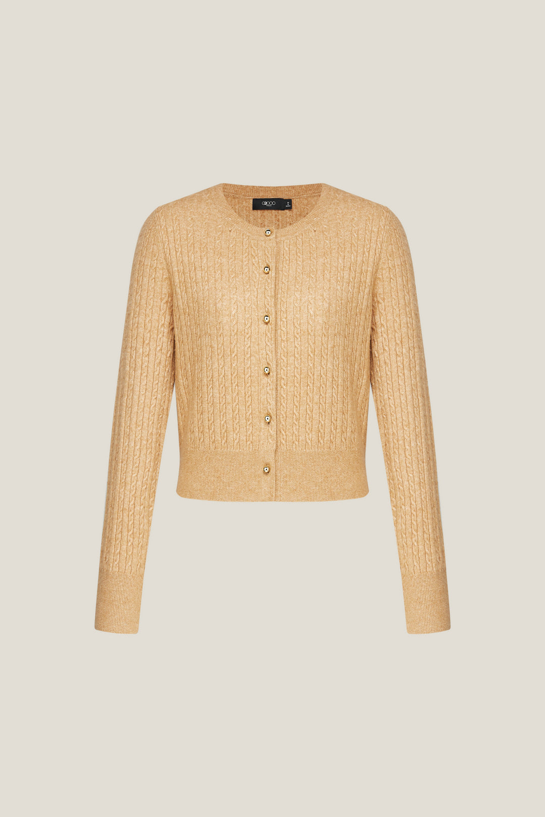 G2000 WOMAN-round-neck-long-sleeve-cardigan-56275311- Beige