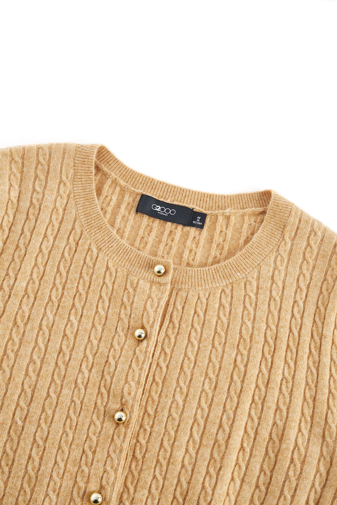 圓領長袖針織外套