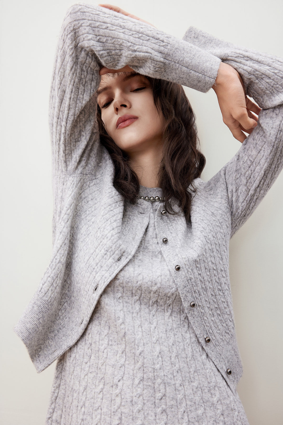 G2000 WOMAN-round-neck-long-sleeve-cardigan-56275311-Grey