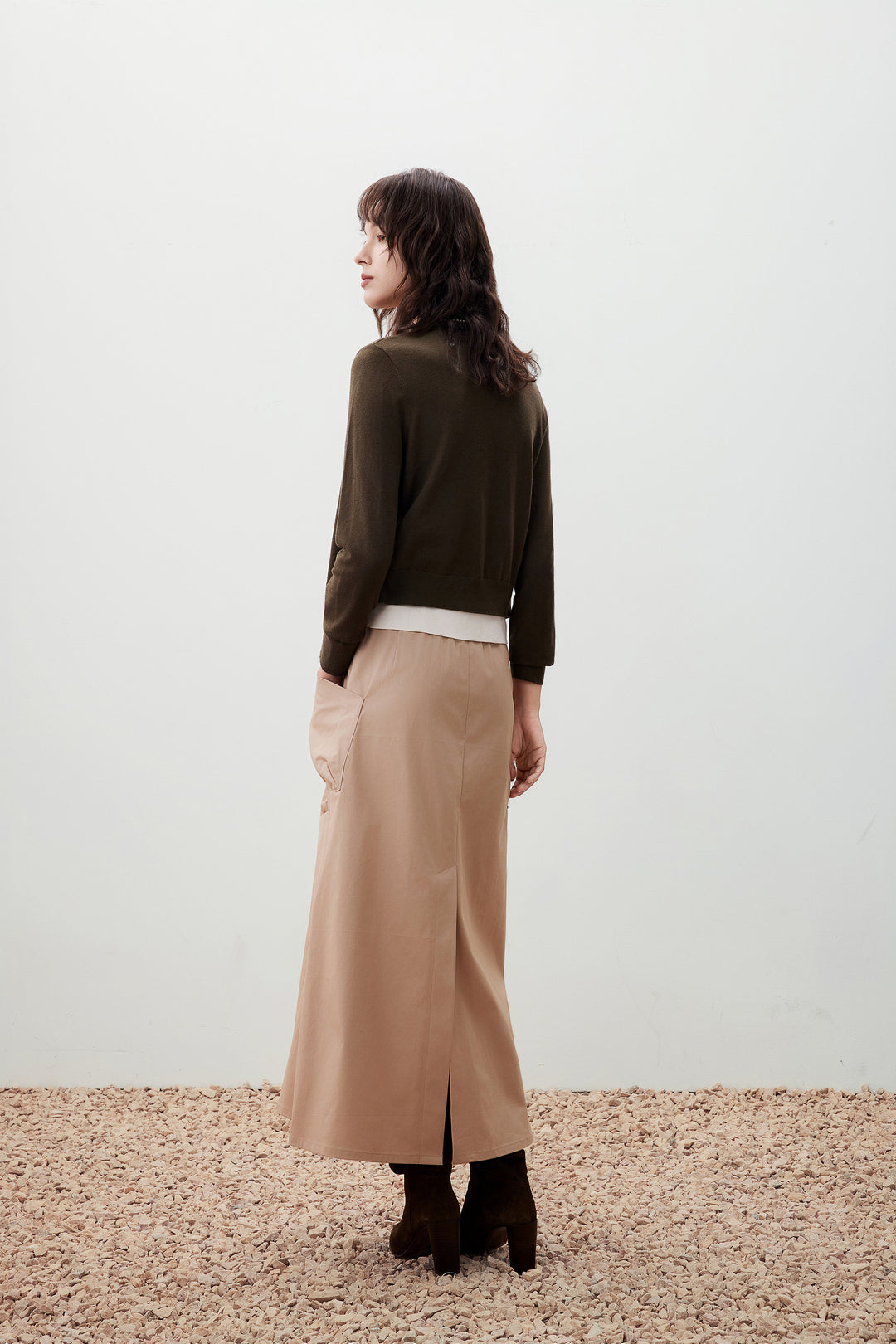 Round Neck Long Sleeve Cardigan