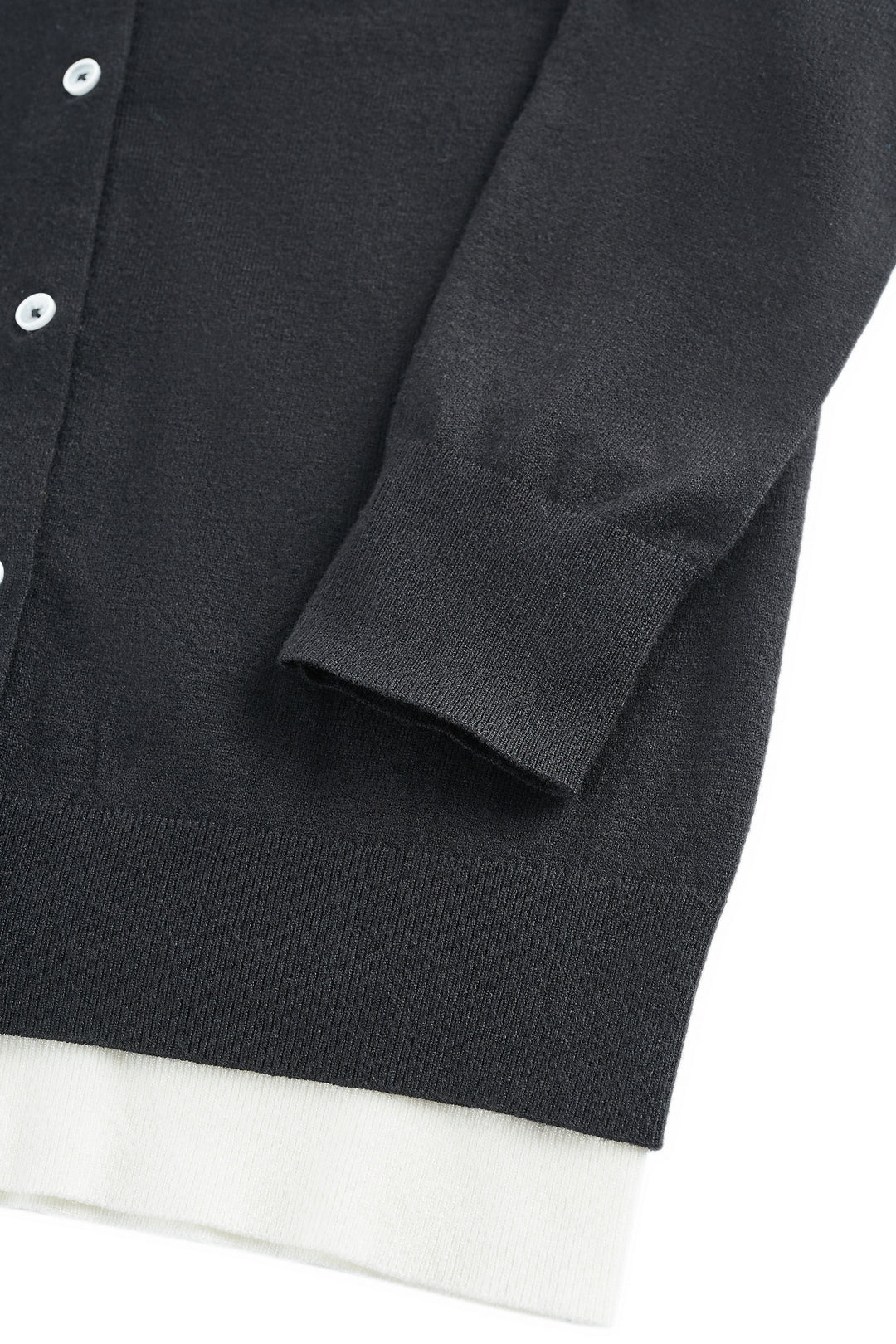 Round Neck Long Sleeve Cardigan