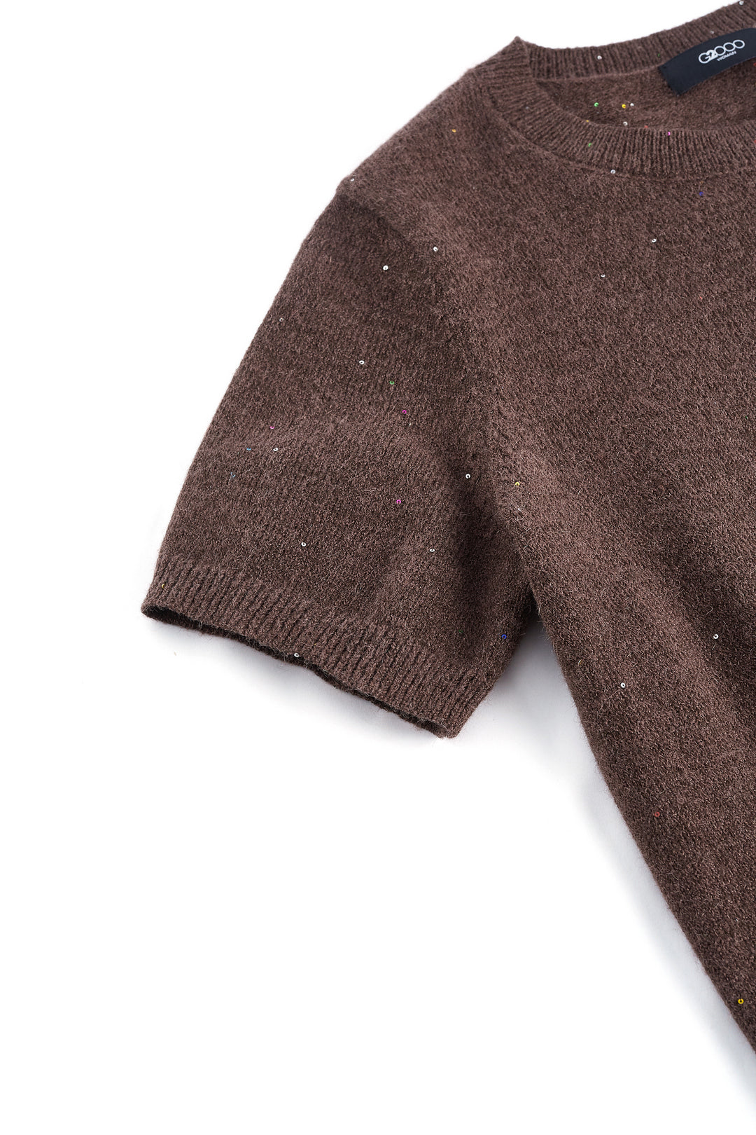 圓領短袖針織毛衣