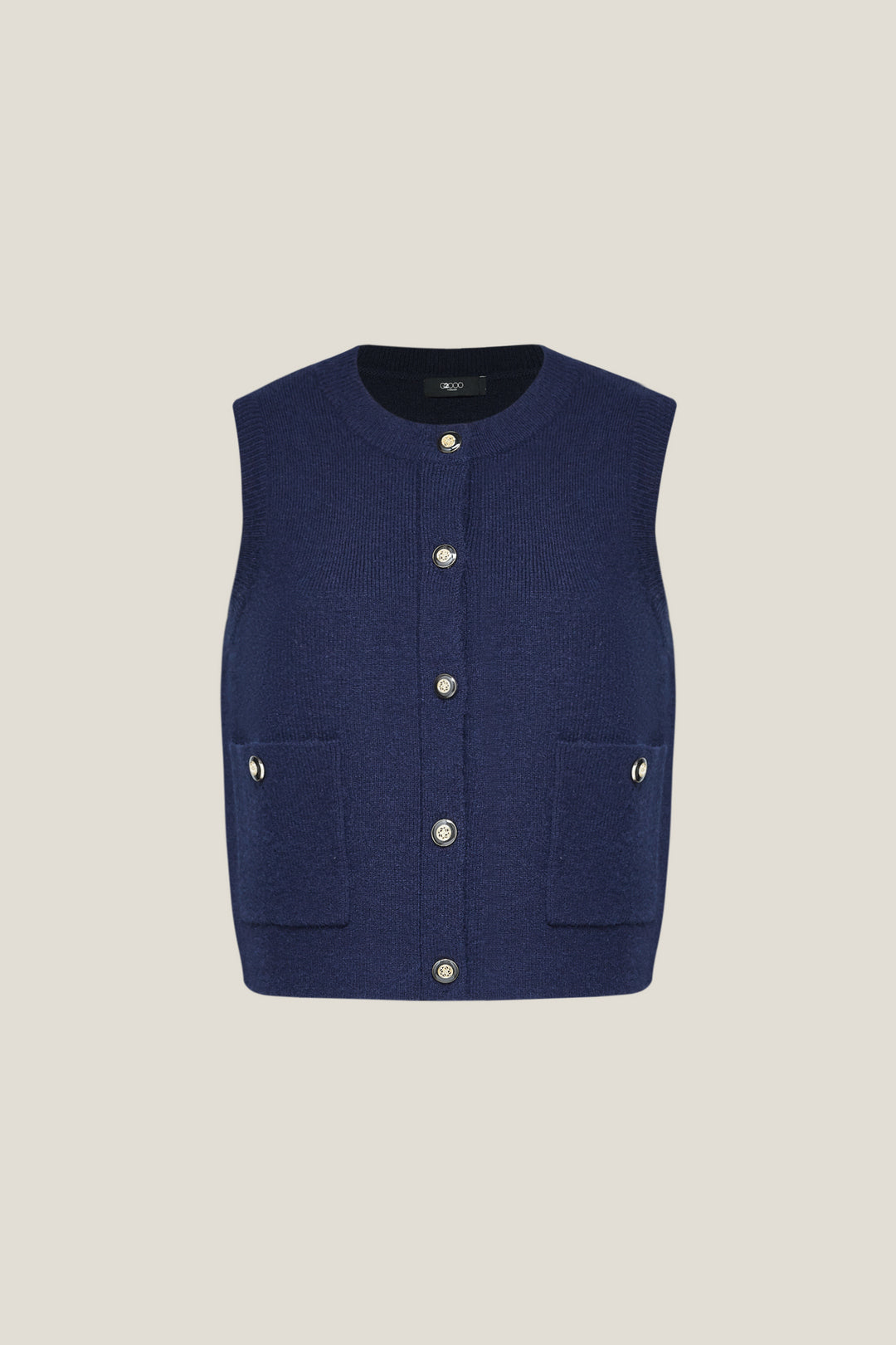 G2000 WOMAN-crew-neck-sleeveless-cardigan-56278341-Blue