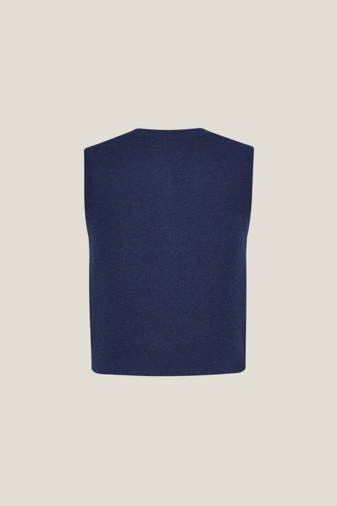 圓領無袖針織外套