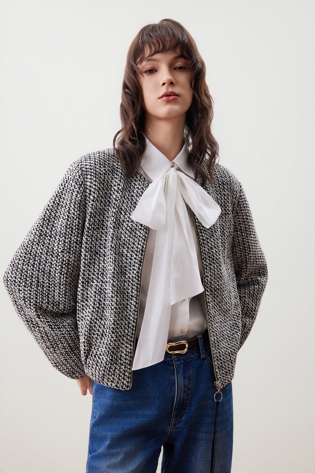 圓領長袖休閒外套