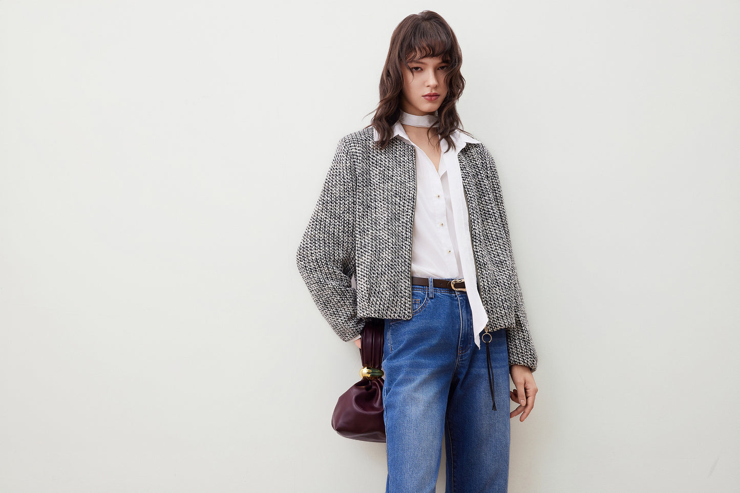 圓領長袖休閒外套