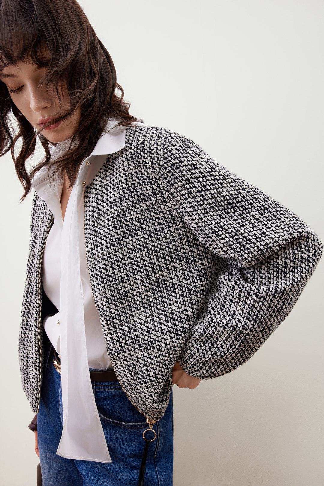 圓領長袖休閒外套