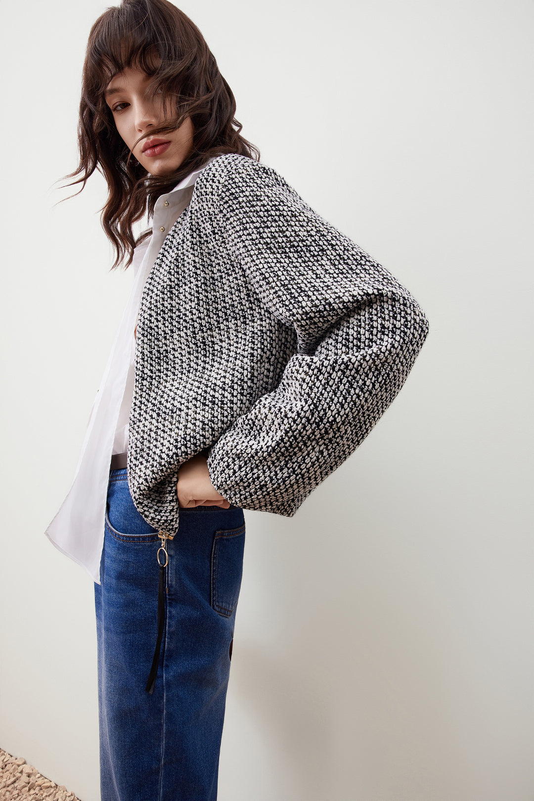 圓領長袖休閒外套