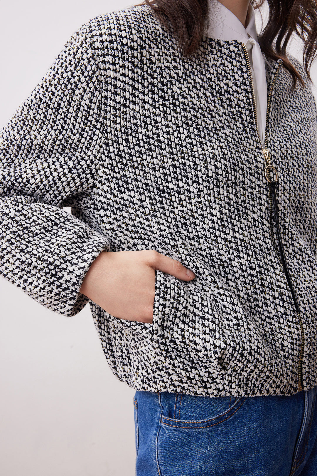 圓領長袖休閒外套