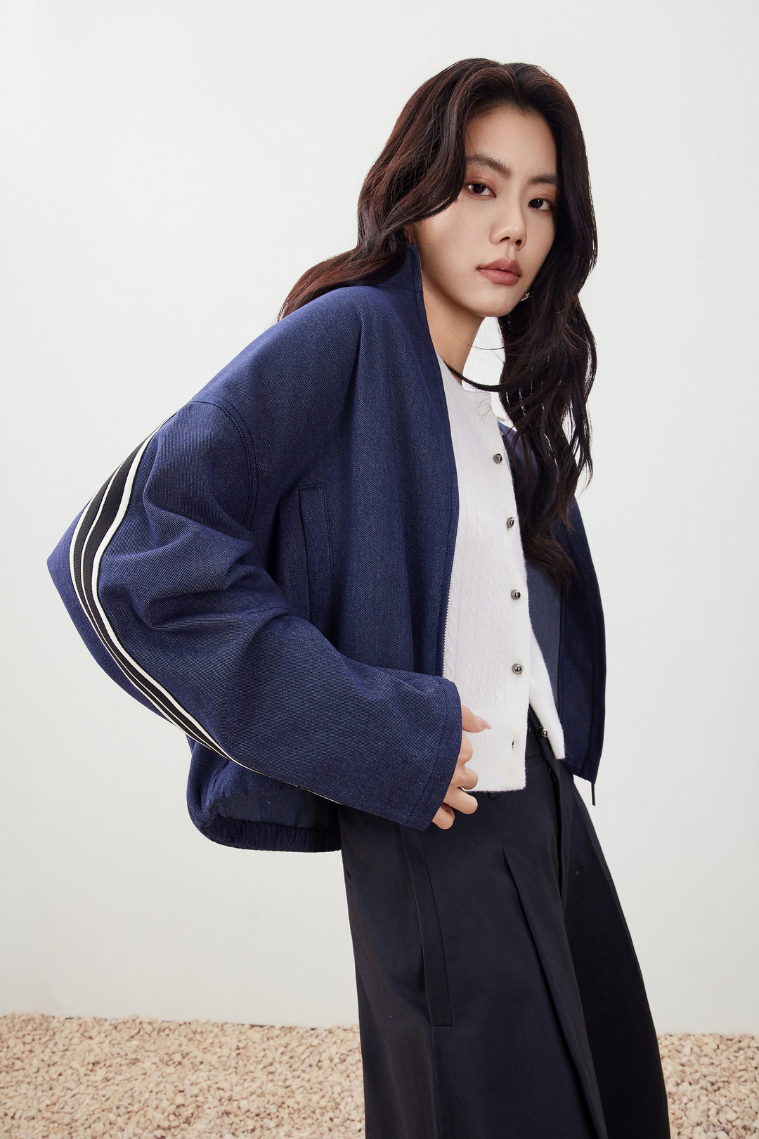 G2000 WOMAN-denim-stand-collar-jacket-56281060-Blue