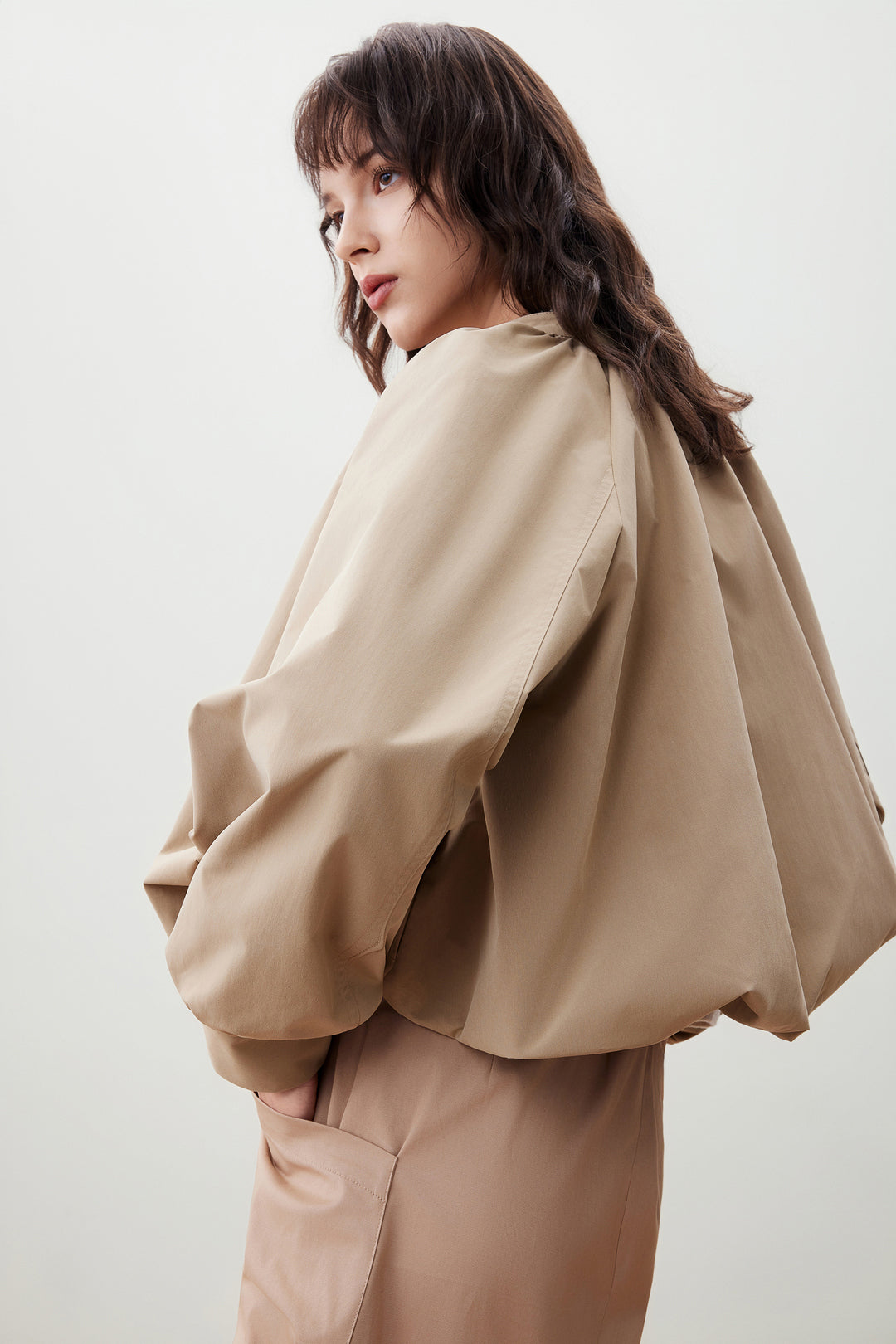 圓領長袖休閒外套